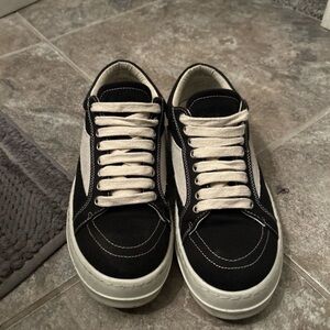 Black and White Rick owens DrkShdw Vans